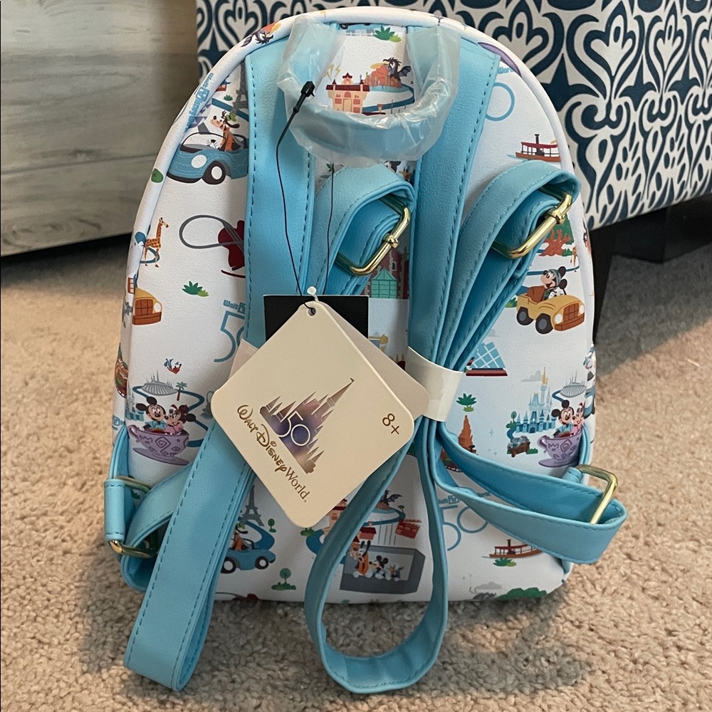 NWT Hot Topic Walt Disney World 50 Loungefly mini backpack - Picture 2 of 9
